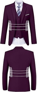 Men athletic fit <b>pant</b> coat suit stretch fabric modern business wear - Product Image 6