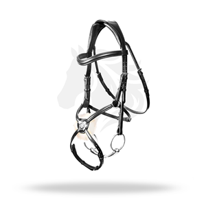 Brida de equitación inglesa de tamaño completo para control de caballos, modelo mexicano Grackle. - Product Image 1