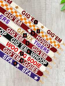 Handmade beaded bag <b>straps</b>, Gameday beaded accessories, Stadium beaded bag <b>straps</b>, Customized beaded college purse <b>strap</b> - Product Image 2