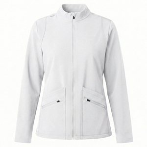Blouson de travail athlétique personnalisable, prix de gros, fermeture éclair frontale, poches plaquées superposées, uniforme extensible, blousons de travail sur mesure - Product Image 6