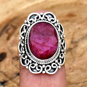 Bague classique en rubis rose naturel non chauffé et non traité, sertie clos, taille ovale, bijoux fins pour mariage, fiançailles, cadeau - Product Image 2