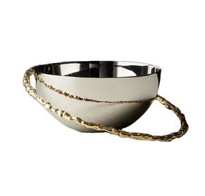 Nuevo Tazón para Servir Fruta de Aluminio Moderno y Lujoso, Personalizado, Blanco, Ecológico, para Hogar, Hotel, Restaurante, Fiesta - Product Image 3