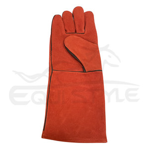 Guantes de Soldadura TIG al por Mayor, de Manga Larga, de Cuero Rojo de Vaca, Resistentes al Calor, para Uso Industrial, de Alta Resistencia - Product Image 2