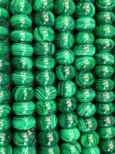 Perles de malachite naturelle, forme ronde, magnifique pierre précieuse verte, perles de haute qualité pour la création de bijoux - Product Image 3