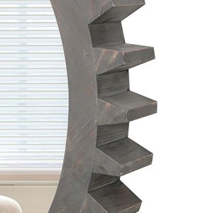 Antico marrone scuro Vintage 17 ''X 17'' legno appesa a specchio decorativo effetto Patchwork di grandi dimensioni singolarmente specchi da parete - Product Image 5