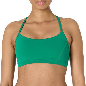 Soutien-gorge de sport dos nageur pour femme, maintien élevé, coussinets amovibles, sans coutures, respirant, en nylon et élasthanne, pour yoga, gym, fitness et entraînement - Product Image 1