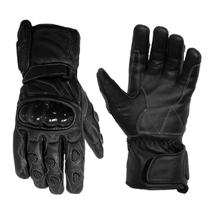 Gants en cuir pour hommes, pour le cyclisme, l'hiver, fermeture à boucle et à crochet, sangle de poignet réglable - Product Image 5