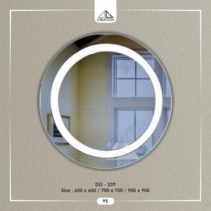 Elegante Espejo LED Doble de Pared con un Solo Toque y Atenuador, Diseño Artístico sin Marco, Antivaho y Ecológico - Product Image 4