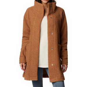 Manteau d'hiver mi-long classique pour homme à col montant boutonné en coton/fibre de bambou avec imprimé en relief en caoutchouc - Product Image 3