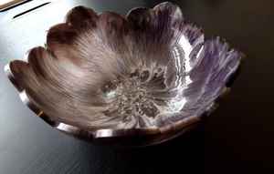 Bol rond en forme de fleur en résine époxy avec relief ALLIUM - Product Image 5