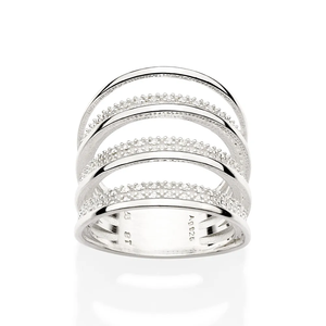 Anillo de Eternidad Geométrico Moderno con Micro Pavé de Circonita Cúbica, Chapado en Plata 925, Joyería Unisex para Uso Diario - Product Image 2