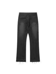 Pantalones Vaqueros de Mezclilla para Hombre, Corte Recto, Diseño Gráfico con Logotipo Personalizado, Pantalones Sólidos, Tejido de Punto para Invierno, Secado Rápido, Ligeros, con Bolsillos - Product Image 3