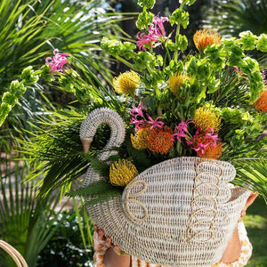 Cesta de Mimbre Hecha a Mano con Forma de Cisne, Multifuncional, para Macetas, Almacenamiento y Decoración de Interiores, Marca Sisu Handicraft - Product Image 4