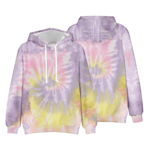 Sweat-shirt à capuche tie-dye en polyester/coton à séchage rapide pour hommes, polaire de haute qualité, streetwear décontracté pour l'automne - Product Image 4