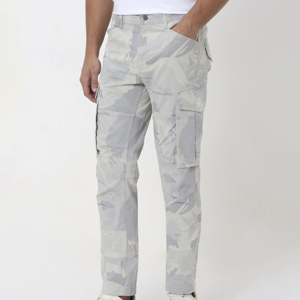 Pantalon cargo en toile pour homme de haute qualité, décontracté, évasé, respirant, en coton écologique, taille élastique, poches latérales, service OEM - Product Image 1