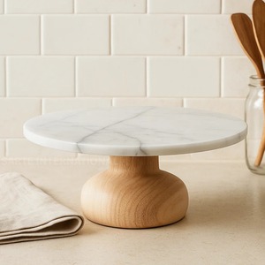 Premium Quality Wholesale Selling Custom Design Natural Marble Modern Cake Stand for Dessert Display and Centerpiece - Product Image 1