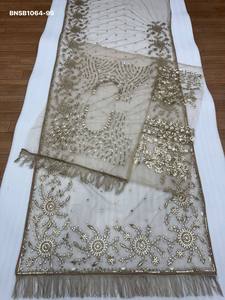 Sari-Blusa Étnica con Diseño Bollywood de Red de Mariposa a la Moda, Lentejuelas de 5mm y Bordado CPallu - Diseño Zhalar - Product Image 5