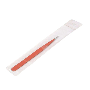 Pince à épiler anti-magnétique à pointe lisse en acier inoxydable de 10 mm Kaamir Instruments KI-LT-2706, emballage personnalisé pour les artistes en extensions de cils - Product Image 3