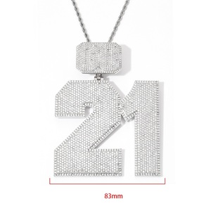 Collar con colgante de letra ZM personalizado con incrustaciones de moissanita en plata 925 para hombre, joyería de lujo estilo hip hop, regalo para hombre, ropa masculina. - Product Image 6