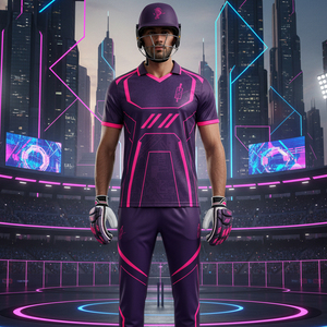 Tenue de cricket personnalisée par sublimation, kit complet en tissu mesh respirant, vêtements de sport d'équipe, tenue de match T20, design de logo personnalisé - Product Image 6