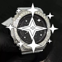 Montre pour homme en moissanite avec affichage analogique-numérique et bracelet en silicone blanc