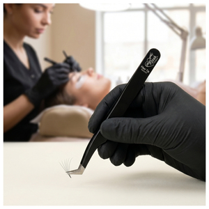 Stainless Steel Fiber Tip Curved <b>Lash</b> Tweezer 45/90 Degree Volume Fan Eyelash Extension Tool Durable Precision Beauty Care - Product Image 4