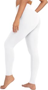Leggings de sport tricotés unis pour femmes, taille haute, extensibles, respirants, pour yoga, gym, fitness, course et activités sportives - Product Image 1