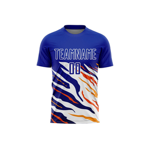 Proveedor de Ropa Deportiva de Poliéster Elástico para Camisetas de Fútbol, Fabricante de Camisetas de Fútbol con Diseño de Cuello Redondo Personalizadas - Product Image 1