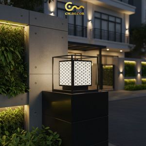 Lampe de poteau de jardin de haute qualité, anti-rouille, avec revêtement en poudre, pour villa, hôtel, éclairage décoratif moderne, AC 220V - Product Image 6
