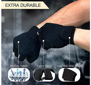 Premium <b>Half</b> Finger Gym Gloves Men Women Non <b>Slip</b> Grip Workout Gloves for Fitness Training Weightlifting - Product Image 3