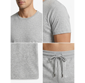 Ensemble survêtement 2 pièces personnalisé avec logo imprimé, t-shirt et short, effet délavé, pour homme - Collection été 2026 - Product Image 3