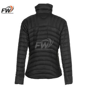 OEM Custom Factory Price Women's Shiny Black Breathable Finished Puffer <b>Jacket</b> New Arrival <b>Quilted</b> Waterproof For Outdoors - Product Image 2