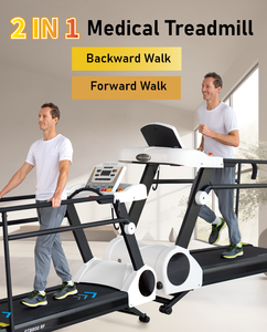 Tapis roulant électrique pour la réadaptation médicale |   Fitness et récupération pour les seniors |   Équipement de gym commercial LED avec une capacité de 250 kg - Product Image 1