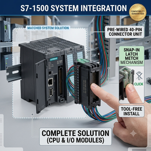 ขั้วต่อหน้า 40 พิน SIMATIC S7-1500 แบบเสียบเร็ว ติดตั้งบนราง DIN สำหรับตู้ควบคุม PLC - Product Image 1