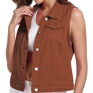 Chaleco Vaquero Elegante para Mujer, Chaqueta sin Mangas, Ropa Urbana Moderna, Cierre de Botones Ecológico, Atuendo a la Moda, Corte Clásico Moderno y Ajustado - Product Image 6
