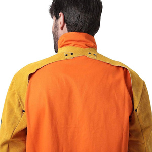 Manga de cuero de vaca para soldador, resistente al calor, extensión de hombro, ropa de soldadura, nivel de corte ANSI/ISEA 2 JNM - Product Image 4
