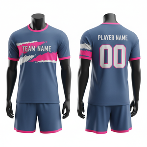 Black Red <b>White</b> Soccer <b>Jersey</b> <b>Shorts</b> Set V-Neck Sublimated Print Moisture Wicking Men's Team Uniform All Seasons Adult Size - Product Image 4