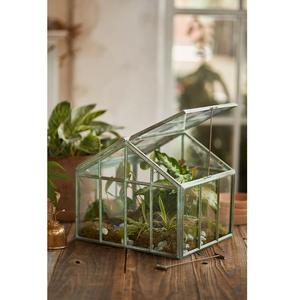 Terrario de Vidrio Geométrico con Forma de Casa Grande, Decoración Vintage para Interiores, Plantas Suculentas, Musgo, Plantas Aéreas, Caja de Vidrio con Tapa para Manualidades - Product Image 2