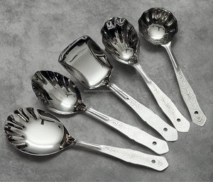Juego de Cucharas de Servir de Acero Inoxidable de Grado de Exportación, Cucharón y Espátula de Cocina al por Mayor, Proveedor - Product Image 1