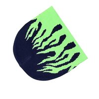 Gorro Unisex de Punto Jacquard con Estampado Digital de Llamas, 100% Acrílico, Cálido, Informal, para Esquí, Viajes y Actividades al Aire Libre