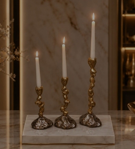 Metal Crafts Floral & <b>Butterfly</b> Design Pillar Candlestick Holder Decoration For Home <b>Table</b> Accessory Luxury Candle Stand Gifts - Product Image 4