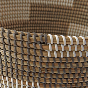 Maceta de mimbre ecológica estilo rústico con asas, bicolor, para jardín, de Vietnam, B2B - Product Image 3