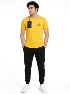 Camiseta Personalizada para Hombre de Poliéster/Algodón, Súper Suave, Transpirable, Cuello Redondo, Manga Corta, Diseño Sólido, Tejido Ecológico de Secado Rápido - Product Image 4