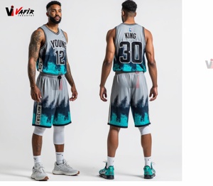 Vêtements de basketball respirants 100% polyester, maillot de basketball personnalisé, uniforme de basketball pour enfants vafir - Product Image 1