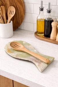 Handmade White Marble <b>Spoon</b> Rest For Modern Kitchen Durable Stone Ladle Holder For Cooking And <b>Serving</b> - Product Image 6