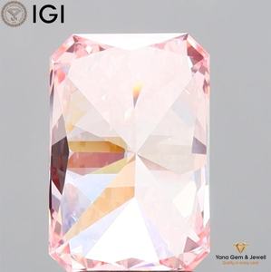 Diamant de laboratoire cultivé CVD de 3,00 carats, taille Radiant, couleur Fancy Vivid Pink, clarté VVS2, avec certificat IGI, idéal pour la création sur mesure - Product Image 5