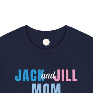 T-shirt pour femme en coton doux bleu marine à motif 'Mom', col rond, manches courtes, décontracté, pour le quotidien, vêtement de mode - Product Image 5