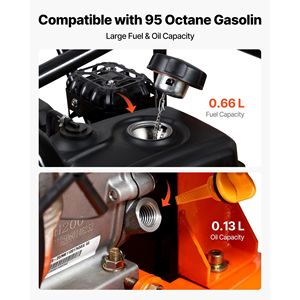 Compacteur à plaque vibrant à moteur thermique 6,5 CV 196 cm³, 5700 VPM, force de compactage de 4047 lb, plaque de 21 x 16 po, modèle Walk B - Product Image 5