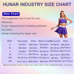 Costume de Cheerleader Anime pour Femmes, Uniforme de Cosplay de Football |   Ensemble de trois pièces : Crop Top Métallique, Jupe Évasée et Gants Sans Doigts – Vente en Gros - Product Image 5
