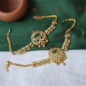 Fashion Body Chain with Matte Gold Polish - Product Image 1